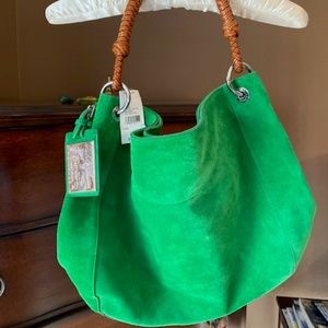 Gorgeous green Ralph Lauren Suede Purse!